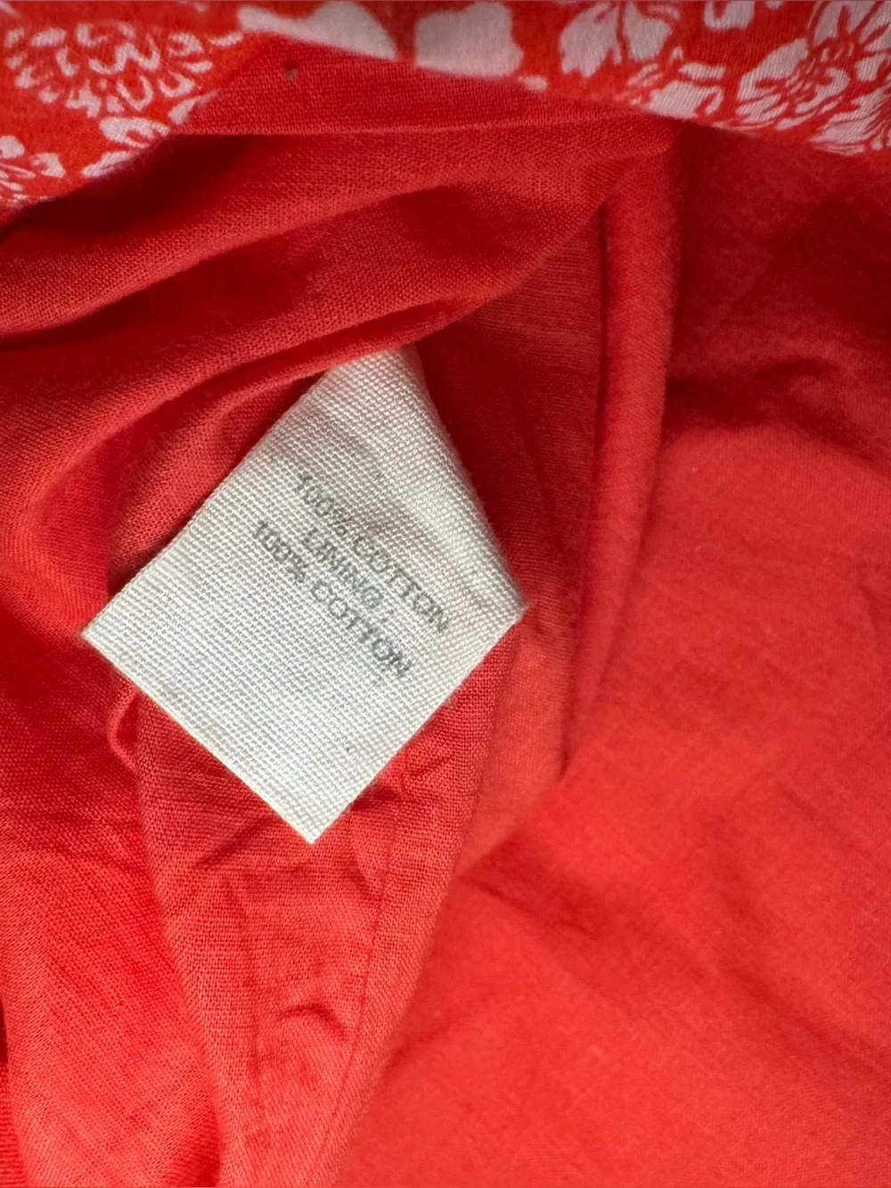 Anthropologie 100% Cotton Orange Hawaiian Puff-Sleeve Square-Neck Mini Dress 2xl